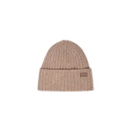 Max Mara Ribbed Wool Beanie in Turtledove | Hats | Luxury Shoes 