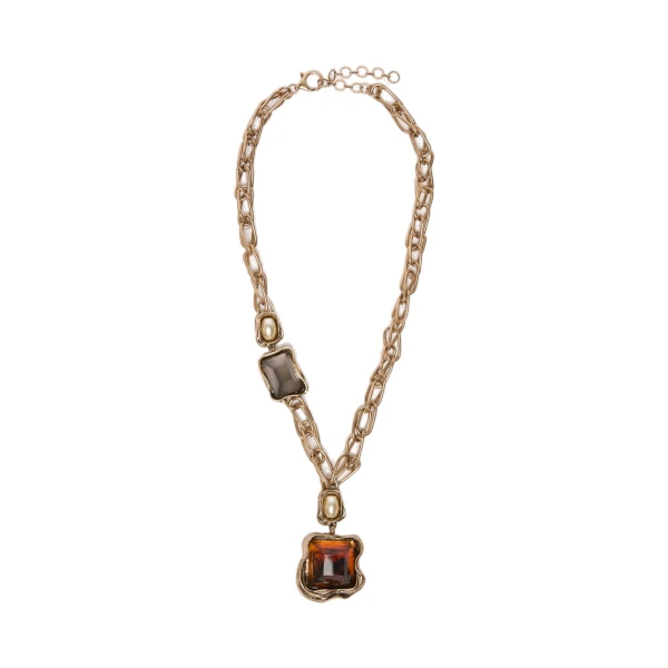 Max Mara Ricetta Deco Choker Necklace in Gold | Women | Luxury Shoes 