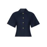 Max Mara Risorsa Cotton Jersey Jacket in Ultramarine | Blazers | Luxury Shoes 