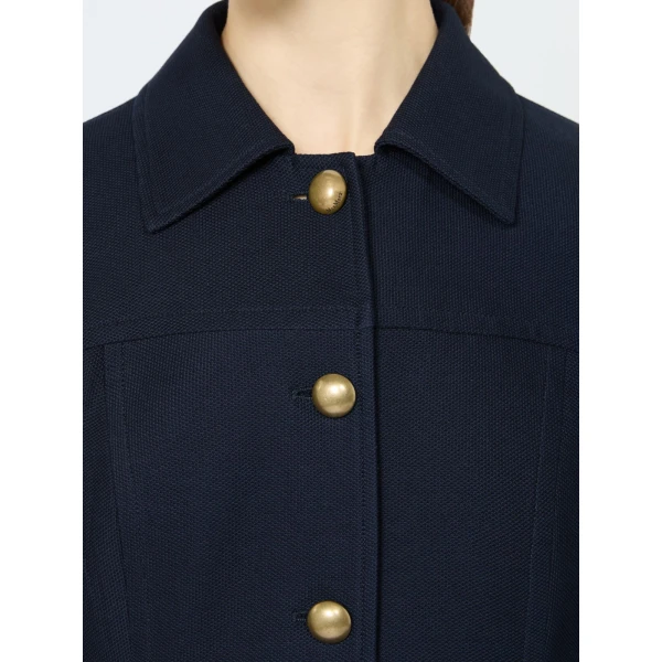 Max Mara Risorsa Cotton Jersey Jacket in Ultramarine | Blazers | Luxury Shoes 