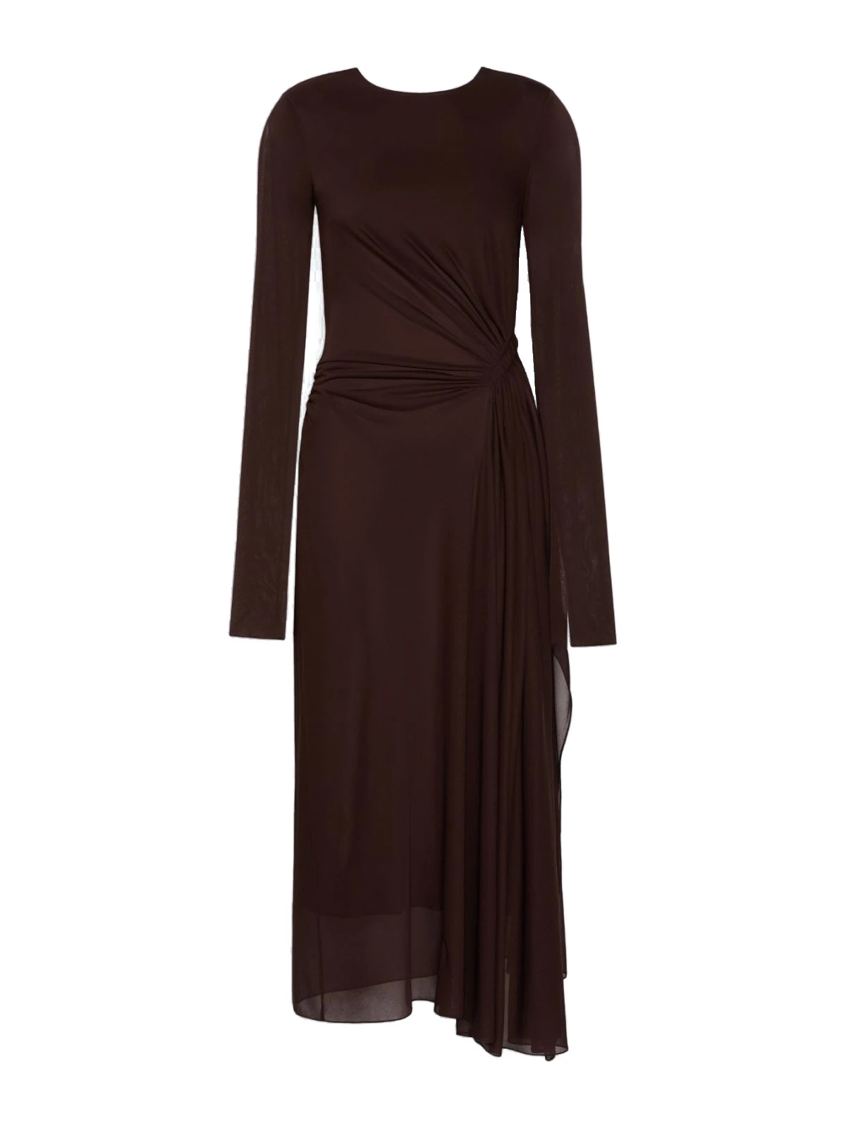 Max Mara Ritmo Viscose Crepe Jersey Gauze Dress in Dark Brown Max Mara Ritmo Viscose Crepe Jersey Gauze Dress in Dark Brown | Maxi Dresses | Luxury Shoes