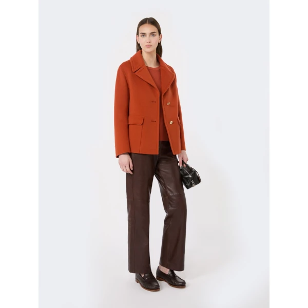 Max Mara Riviera Ribbed Wool Jumper in Orange | Sweaters | Luxury Shoes 