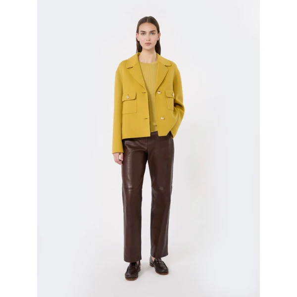 Max Mara Riviera Ribbed Wool Jumper in Yellow | Sweaters | Luxury Shoes 