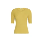 Max Mara Riviera Ribbed Wool Jumper in Yellow | Sweaters | Luxury Shoes 