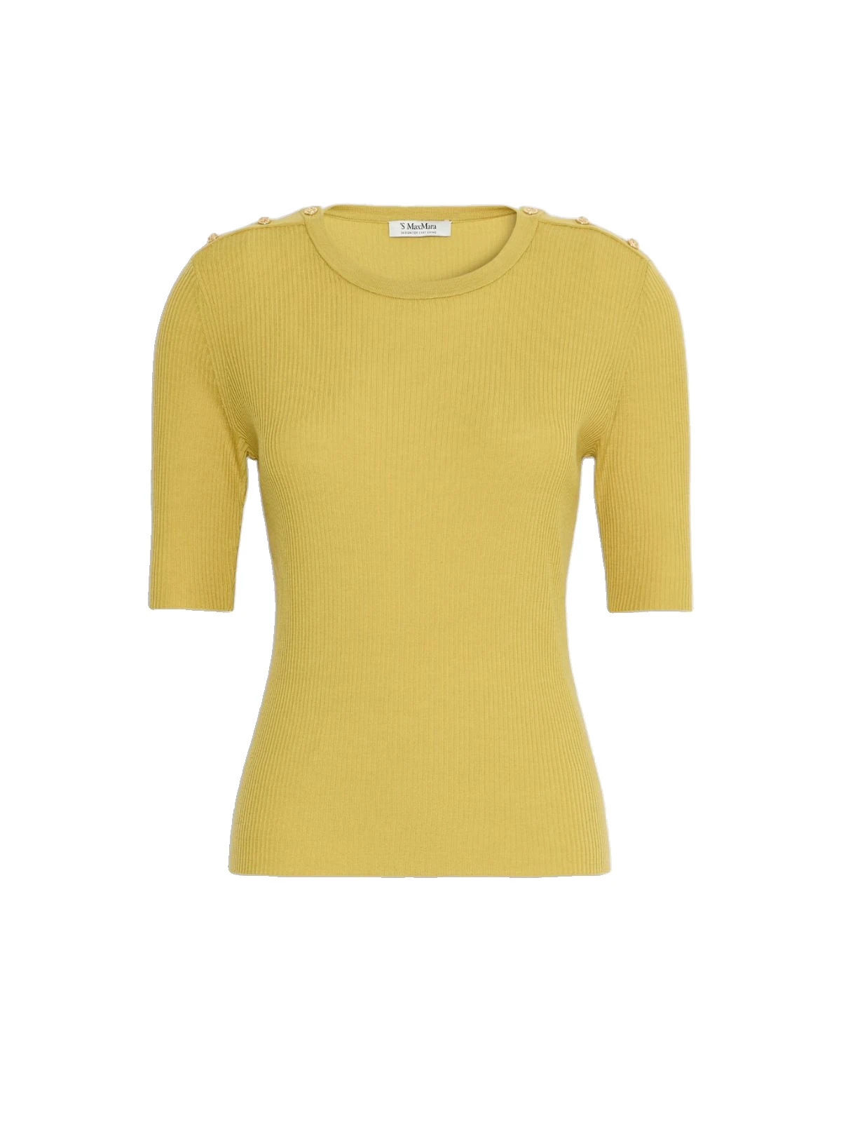 Max Mara Riviera Ribbed Wool Jumper in Yellow Max Mara Riviera Ribbed Wool Jumper in Yellow | Sweaters | Luxury Shoes