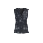 Max Mara Rivolo Polka Dot Wool and Viscose Jersey Waistcoat in Ultramarine | Vests | Luxury Shoes 