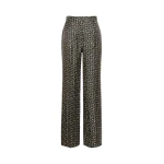 Max Mara Romana Printed Silk Twill Trousers in Black and White | Tailored pants | Luxury Shoes 
