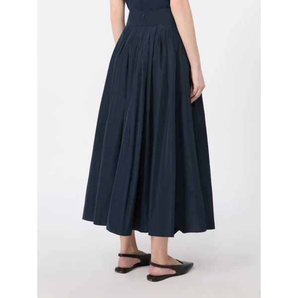 Max Mara Romina Taffeta Pleated Skirt in Ultramarine | Pleated Skirts | Luxury Shoes 