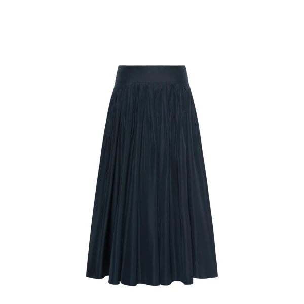 Max Mara Romina Taffeta Pleated Skirt in Ultramarine | Pleated Skirts | Luxury Shoes 
