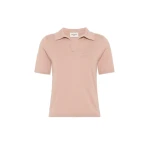 Max Mara Roncolo Silk and Cotton Polo Jumper in Pink | Sweaters | Luxury Shoes 