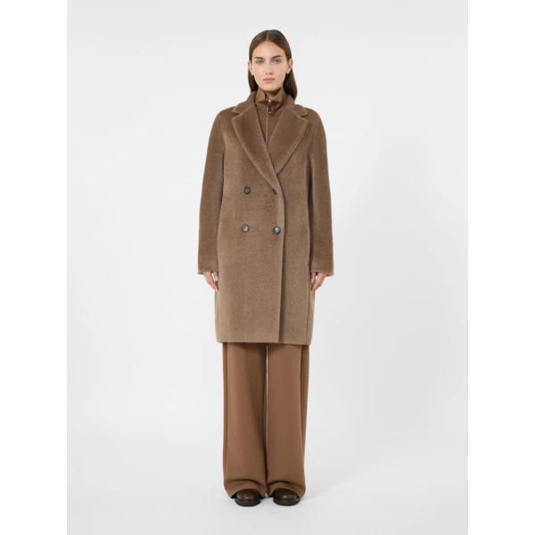 Max Mara Roseto Alpaca and Wool Midi Coat in Honey | Wool Coat | Luxury Shoes 