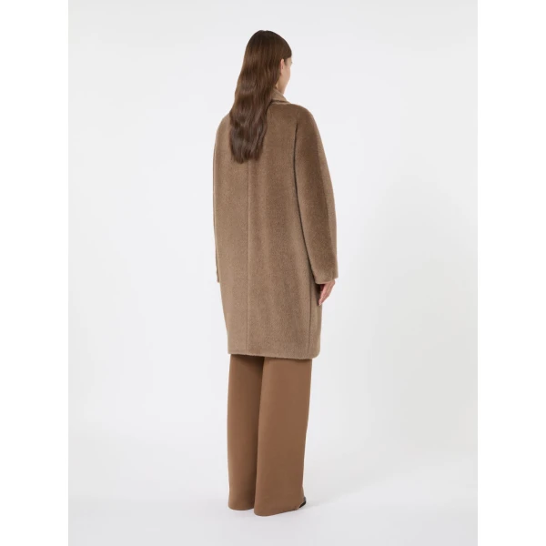Max Mara Roseto Alpaca and Wool Midi Coat in Honey | Wool Coat | Luxury Shoes 