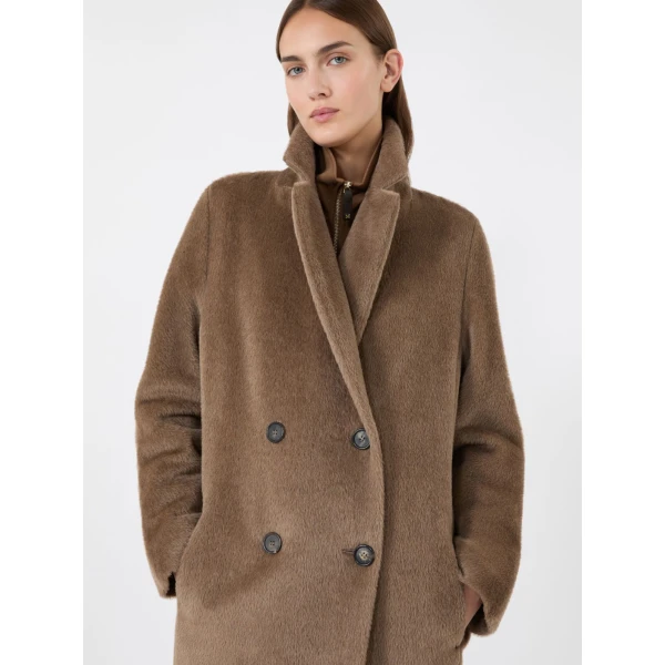 Max Mara Roseto Alpaca and Wool Midi Coat in Honey | Wool Coat | Luxury Shoes 