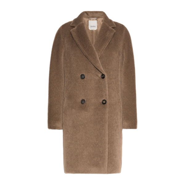 Max Mara Roseto Alpaca and Wool Midi Coat in Honey | Wool Coat | Luxury Shoes 
