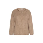 Max Mara Sabine Brushed Cashmere Hoodie in Clay | Sweaters | Luxury Shoes 