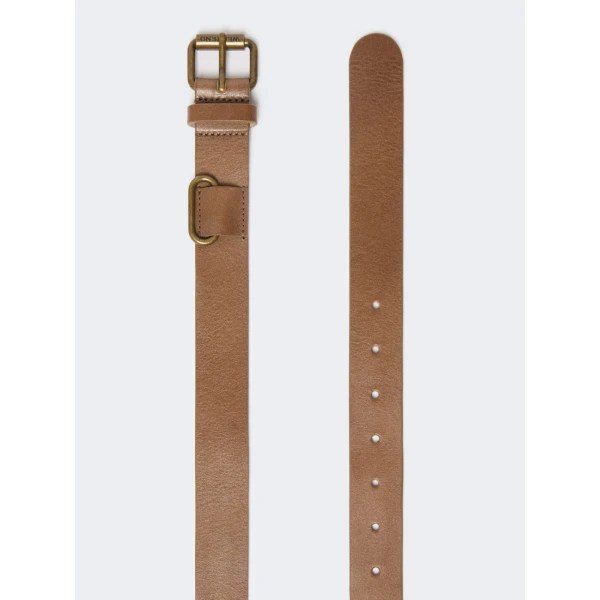 Max Mara Saio Long Leather Belt in Tobacco | Belts | Luxury Shoes 