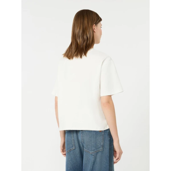 Max Mara Sala Boxy Cotton T-Shirt in White | T-shirts | Luxury Shoes 