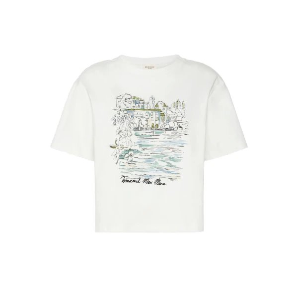Max Mara Sala Boxy Cotton T-Shirt in White | T-shirts | Luxury Shoes 