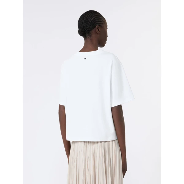 Max Mara Sala Boxy Cotton T-Shirt in White Style 3 | T-shirts | Luxury Shoes 