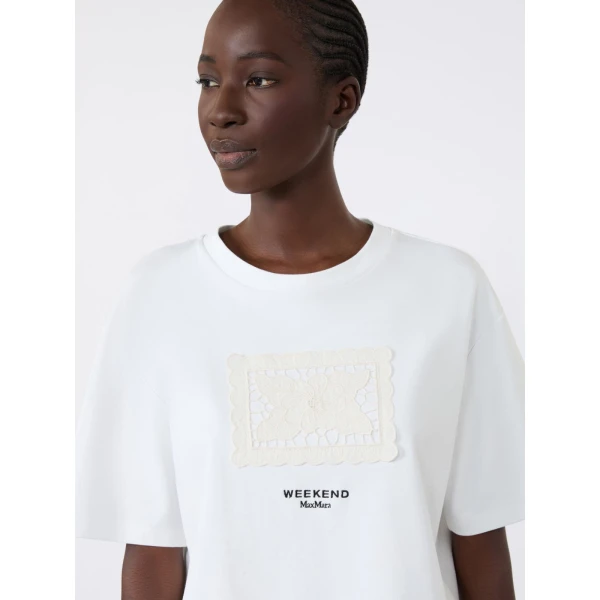 Max Mara Sala Boxy Cotton T-Shirt in White Style 3 | T-shirts | Luxury Shoes 