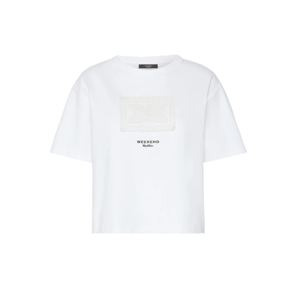 Max Mara Sala Boxy Cotton T-Shirt in White Style 3 | T-shirts | Luxury Shoes 