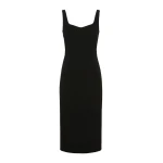 Max Mara Sala Cady Princess Midi Dress in Black | Midi Dresses | Luxury Shoes 