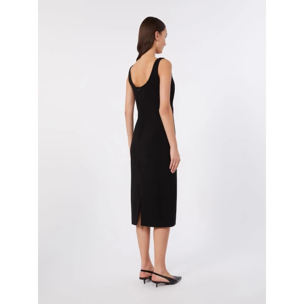 Max Mara Sala Cady Princess Midi Dress in Black | Midi Dresses | Luxury Shoes 