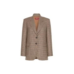 Max Mara Salice Single-Breasted Wool Twill Blazer in Tobacco | Blazers | Luxury Shoes 