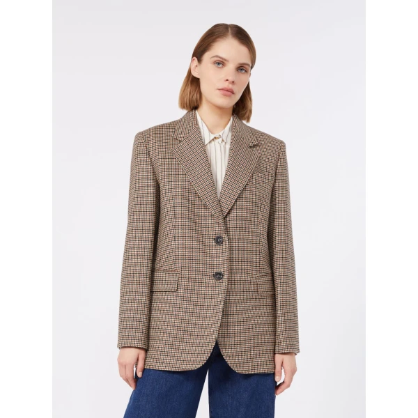 Max Mara Salice Single-Breasted Wool Twill Blazer in Tobacco | Blazers | Luxury Shoes 