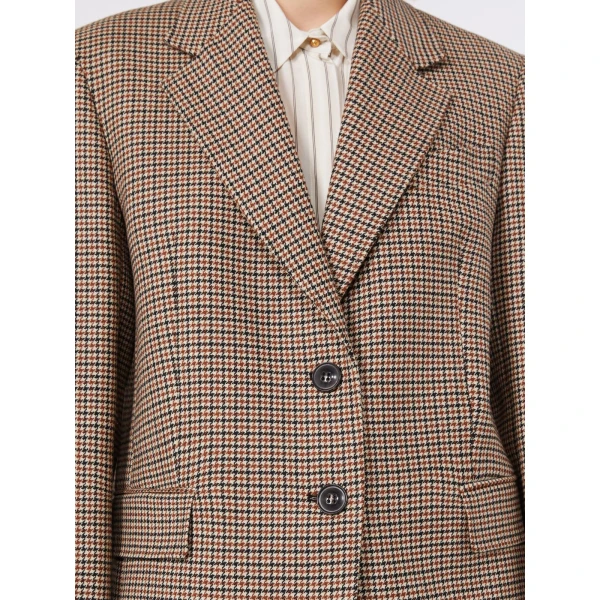 Max Mara Salice Single-Breasted Wool Twill Blazer in Tobacco | Blazers | Luxury Shoes 