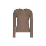 Max Mara Salmone Lyocell and Silk Jersey T-Shirt in Mud | T-shirts | Luxury Shoes 
