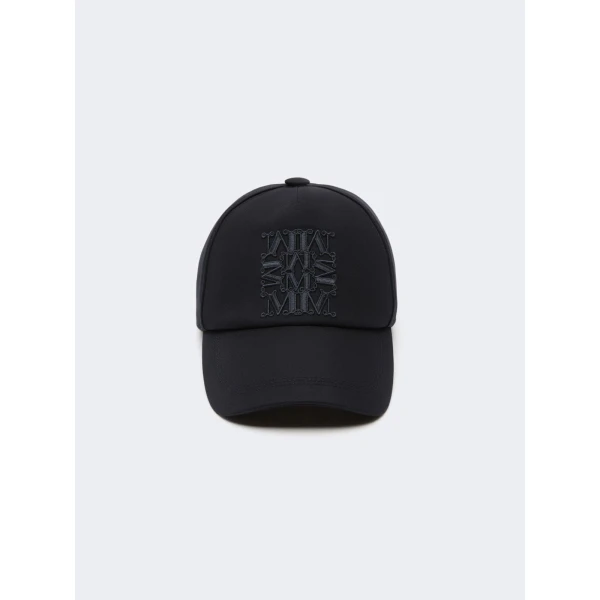 Max Mara Salmone Water-Repellent Gabardine Baseball Cap in Midnight Blue | Hats | Luxury Shoes 