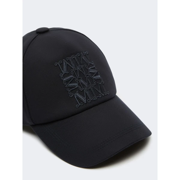 Max Mara Salmone Water-Repellent Gabardine Baseball Cap in Midnight Blue | Hats | Luxury Shoes 