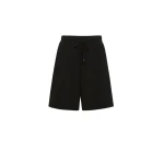 Max Mara Salpa Milano Knit Jersey Bermuda Shorts in Black | Shorts | Luxury Shoes 