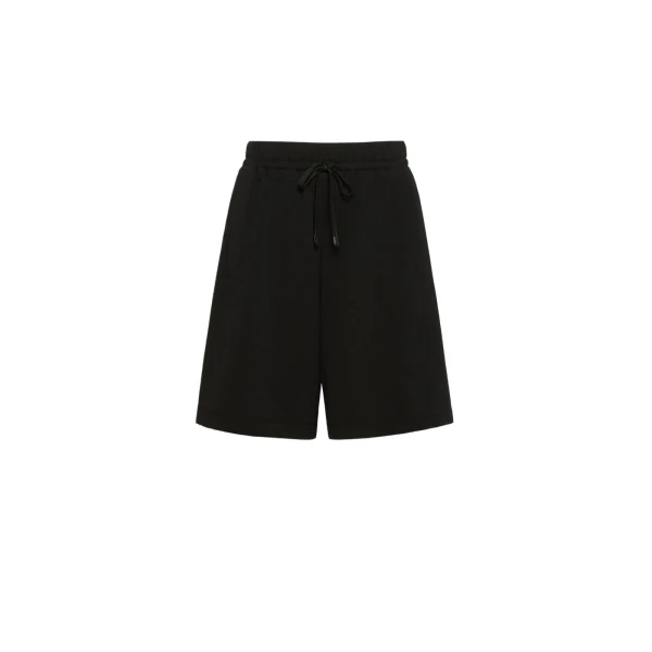 Max Mara Salpa Milano Knit Jersey Bermuda Shorts in Black | Shorts | Luxury Shoes 