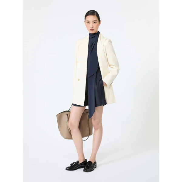 Max Mara Salute Lightweight Woollen Cloth Shorts in Ultramarine | Shorts | Luxury Shoes 