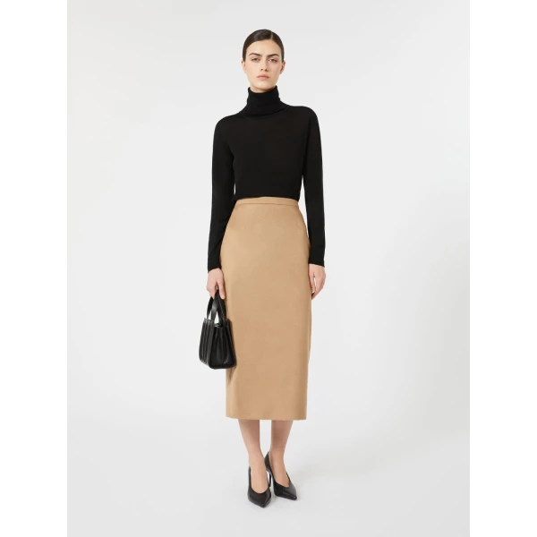 Max Mara Saluto Wool Polo-Neck Sweater in Black | Turtlenecks | Luxury Shoes 