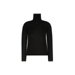 Max Mara Saluto Wool Polo-Neck Sweater in Black | Turtlenecks | Luxury Shoes 