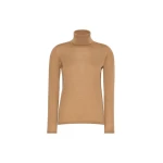 Max Mara Saluto Wool Polo-Neck Sweater in Camel | Turtlenecks | Luxury Shoes 