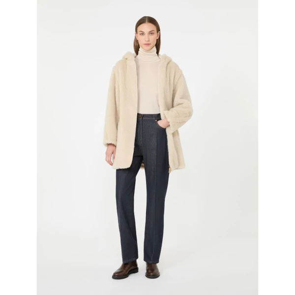 Max Mara Saluto Wool Polo-Neck Sweater in White | Turtlenecks | Luxury Shoes 