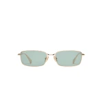 Max Mara Sarong Rectangular Sunglasses in Oil Green | Sunglasses | Luxury Shoes 