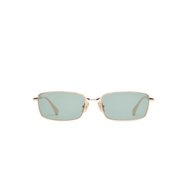 Max Mara Sarong Rectangular Sunglasses in Oil Green | Sunglasses | Luxury Shoes 