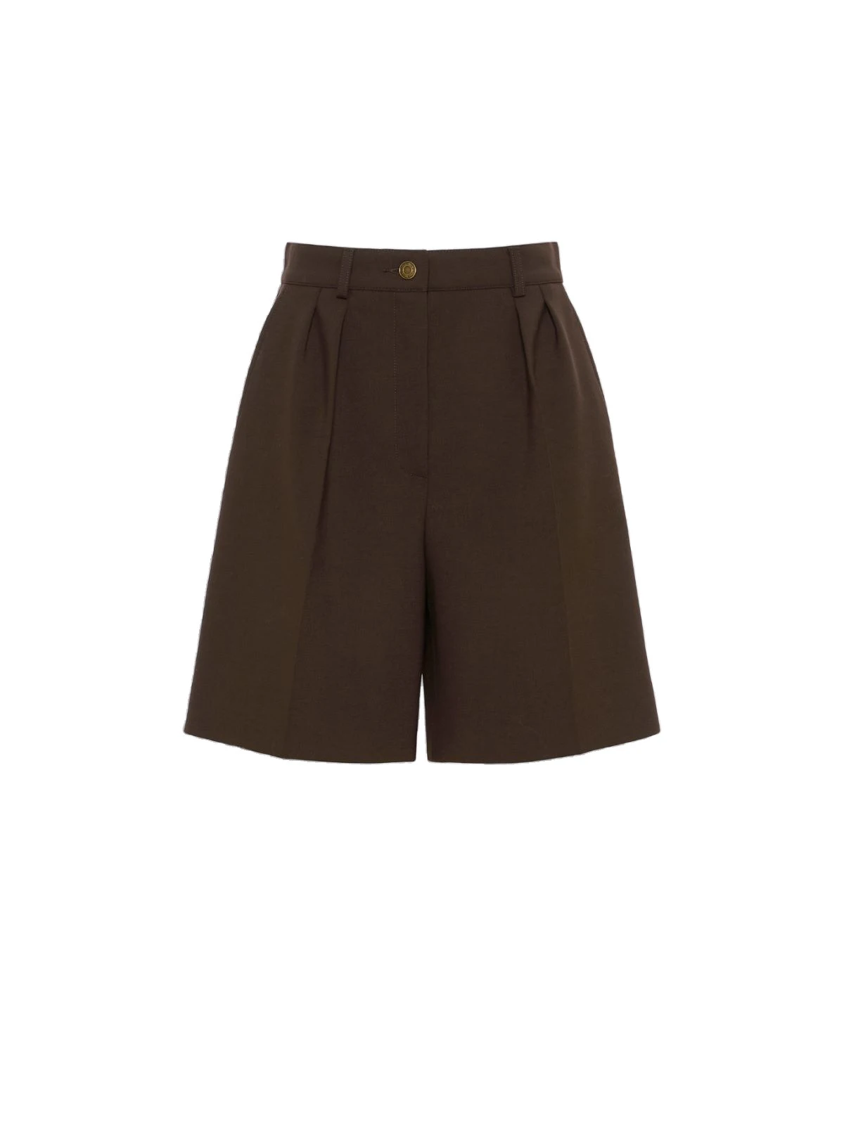 Max Mara Sauna Double Woollen Cloth Bermuda Shorts in Dark Brown Max Mara Sauna Double Woollen Cloth Bermuda Shorts in Dark Brown | Shorts | Luxury Shoes