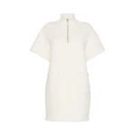 Max Mara Savana Wool Jersey Sweatshirt Dress in White | Mini Dresses | Luxury Shoes 