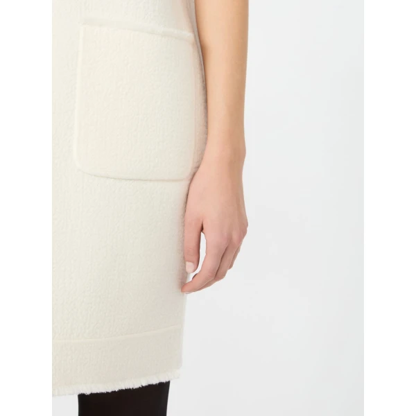 Max Mara Savana Wool Jersey Sweatshirt Dress in White | Mini Dresses | Luxury Shoes 