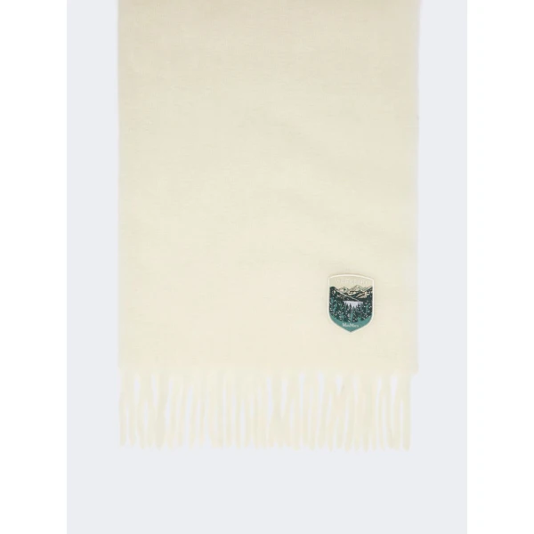 Max Mara Scalata Alpaca and Wool Stole in White | Scarves | Luxury Shoes 