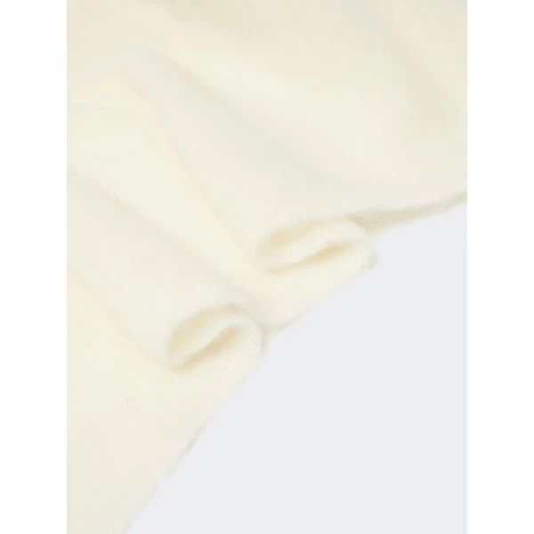 Max Mara Scalata Alpaca and Wool Stole in White | Scarves | Luxury Shoes 