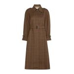 Max Mara Scoglio Glen Plaid Wool Twill Trench Coat in Tobacco | Trench Coat | Luxury Shoes 