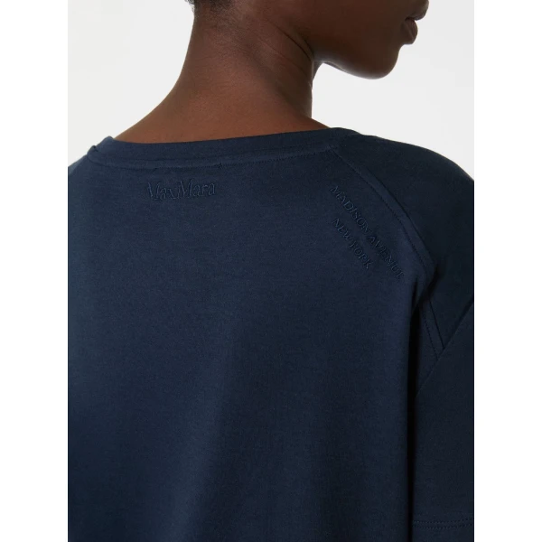 Max Mara Segale Cotton and Modal Jersey T-Shirt in Ultramarine | T-shirts | Luxury Shoes 