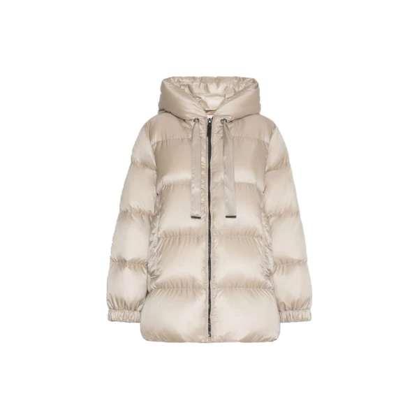 Max Mara Seia Roomy Water-Repellent Puffer Jacket in Natural | Jackets | Luxury Shoes 
